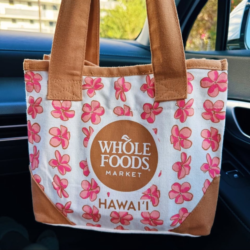 Whole Foods Hawaii Tag Aloha Mini Tote Bag Mini Plumeria